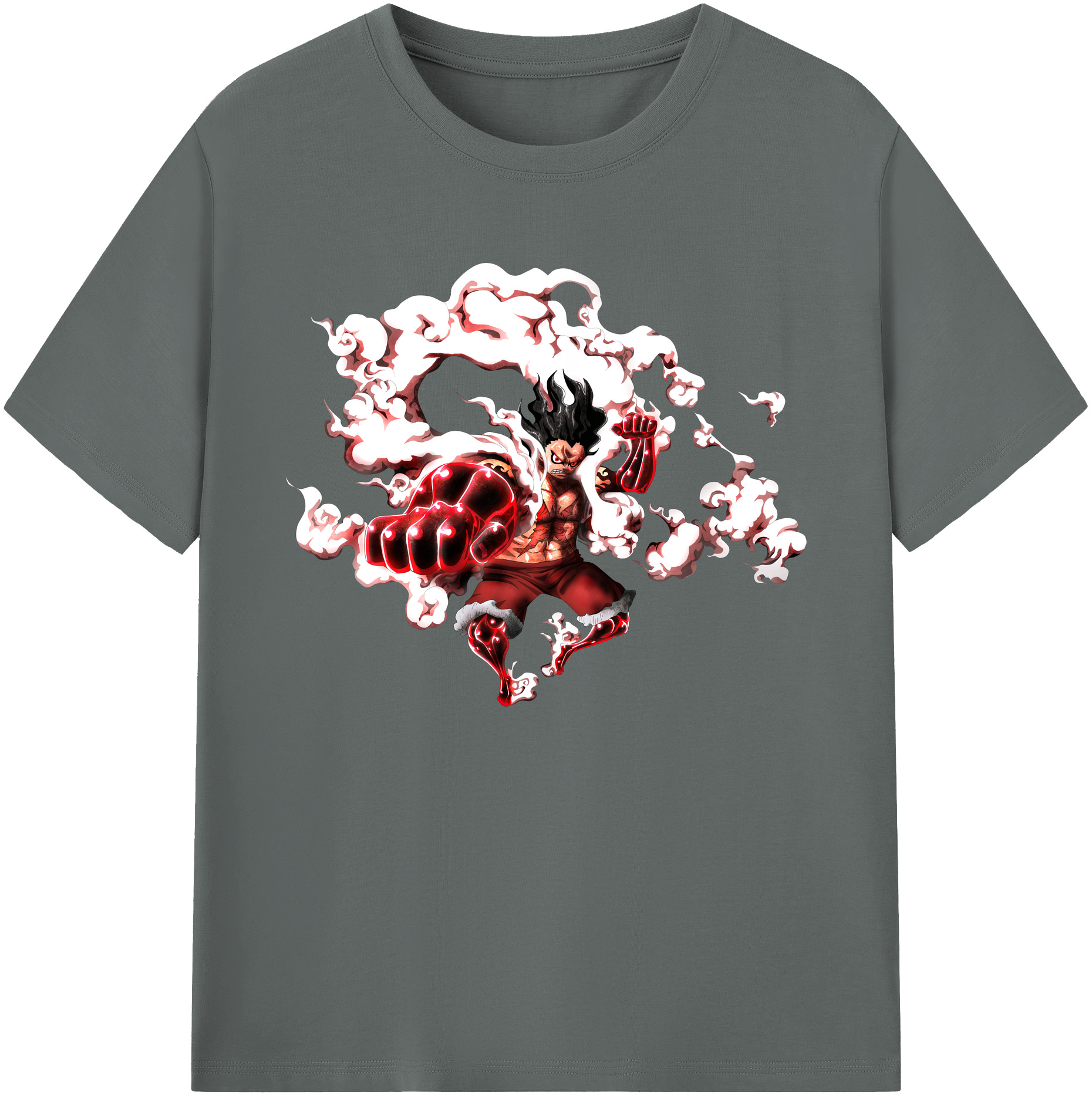 ワンピース モンキー・D・ルフィ ONE PIECE Monkey D. Luffy 綿100％ メンズ半袖Tシャツ｜肌触りやわらか＆通気性